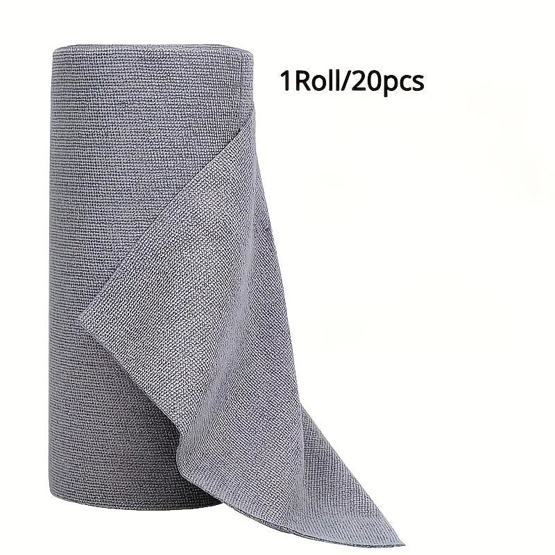 Reusable Microfiber Cleaning Roll – 20 Tear-Off Cloths