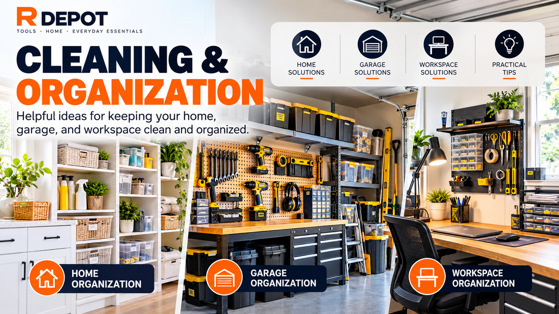 Cleaning & Organization: Practical Ideas for Your Home, Garage & Workspace