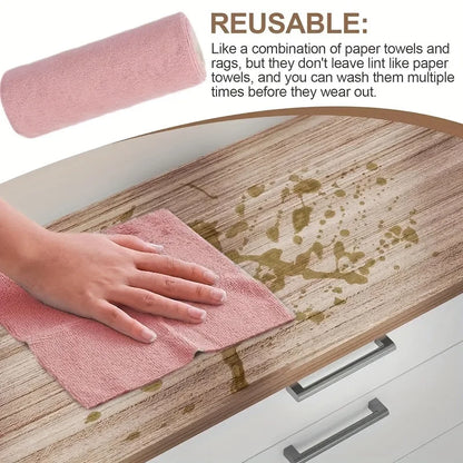 Reusable Microfiber Cleaning Roll – 20 Tear-Off Cloths