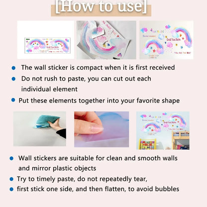 Kids Wall Height Chart – Unicorn, Dinosaur & Giraffe Growth Measuring Ruler