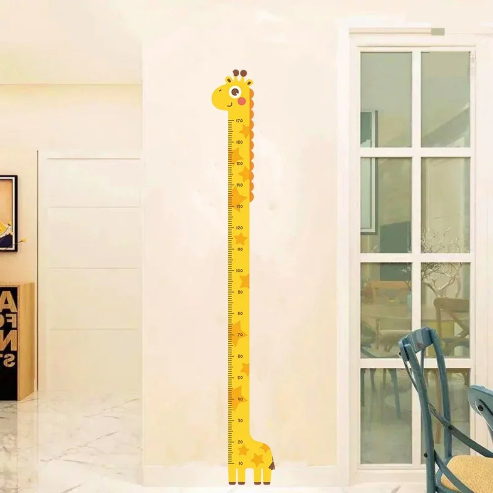 Kids Wall Height Chart – Unicorn, Dinosaur & Giraffe Growth Measuring Ruler