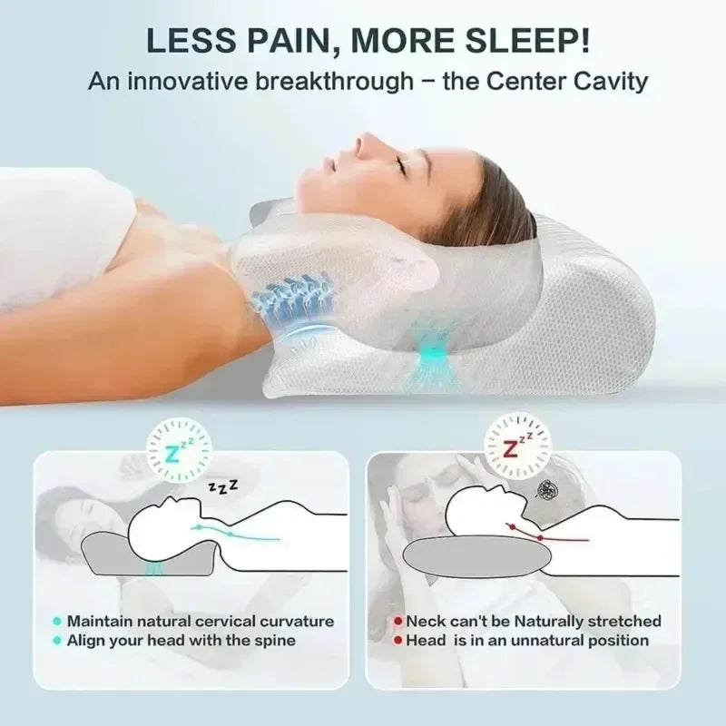 Ergonomic Butterfly Memory Foam Pillow – Contoured Neck & Shoulder Support