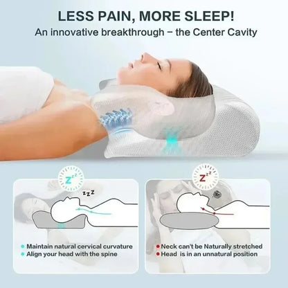 Ergonomic Butterfly Memory Foam Pillow – Contoured Neck & Shoulder Support