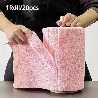 Reusable Microfiber Cleaning Roll – 20 Tear-Off Cloths