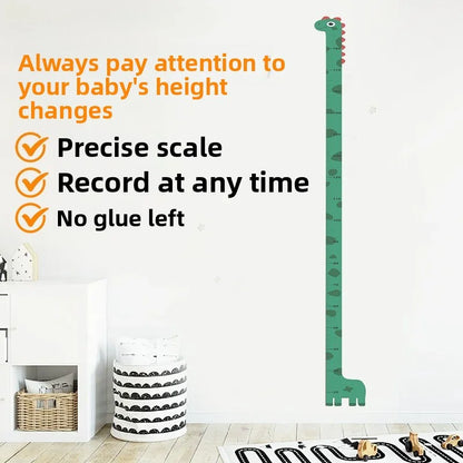 Kids Wall Height Chart – Unicorn, Dinosaur & Giraffe Growth Measuring Ruler